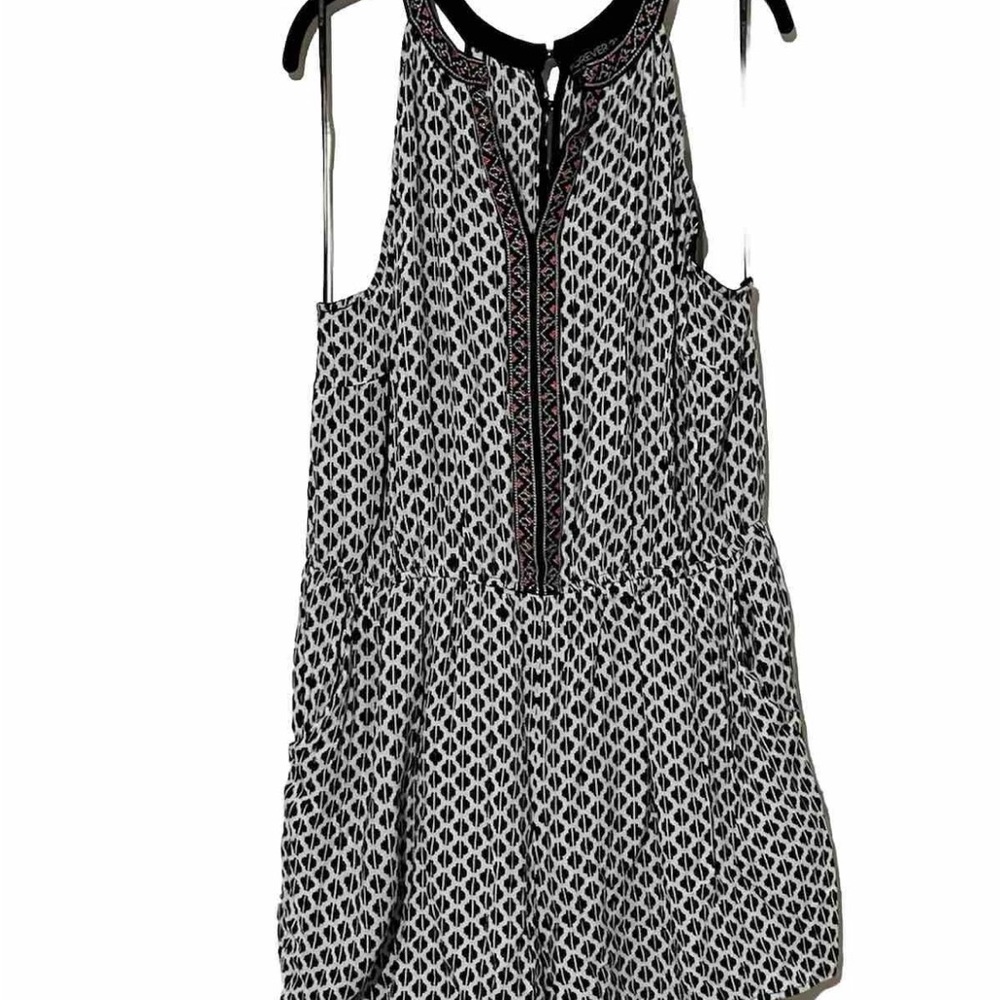 Forever 21 Black and White Patterned Romper